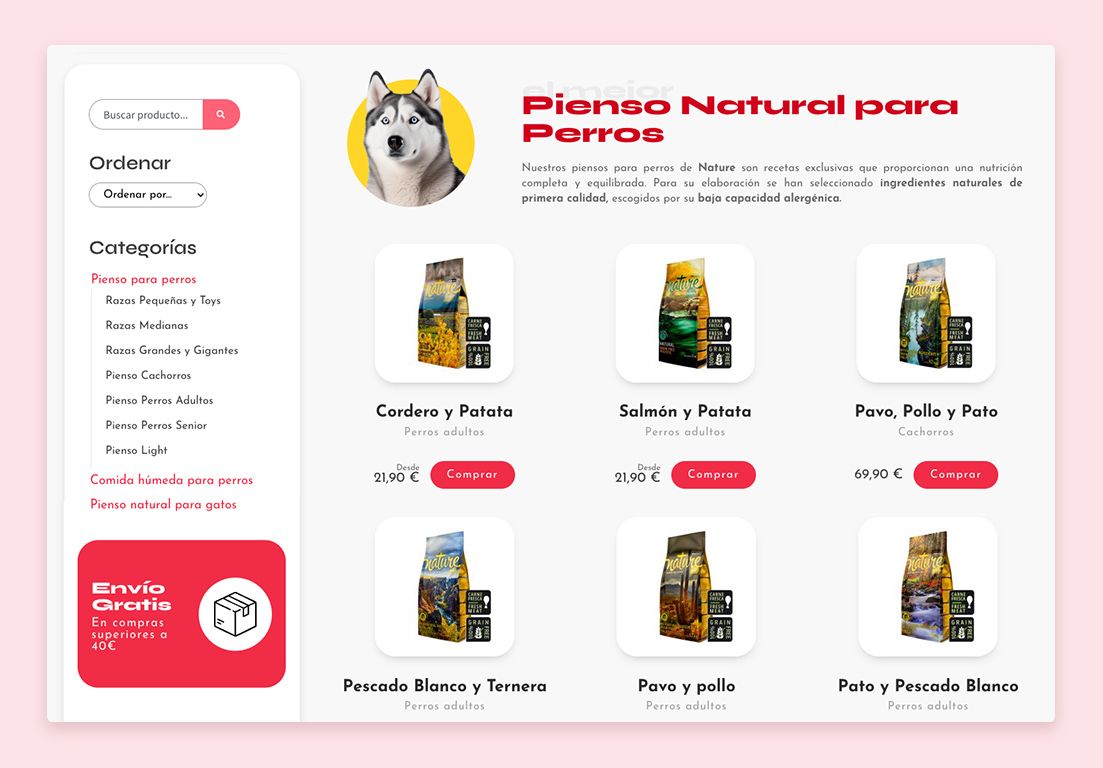 desarrollo tienda online satisfaction categorias