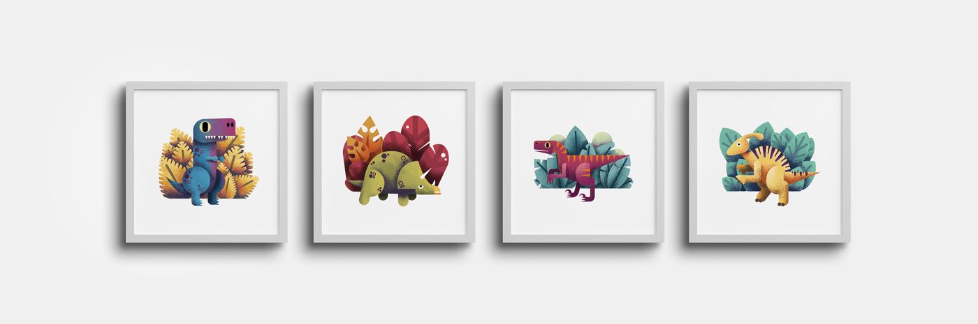 ilustracion infantil dinosaurios zaragoza