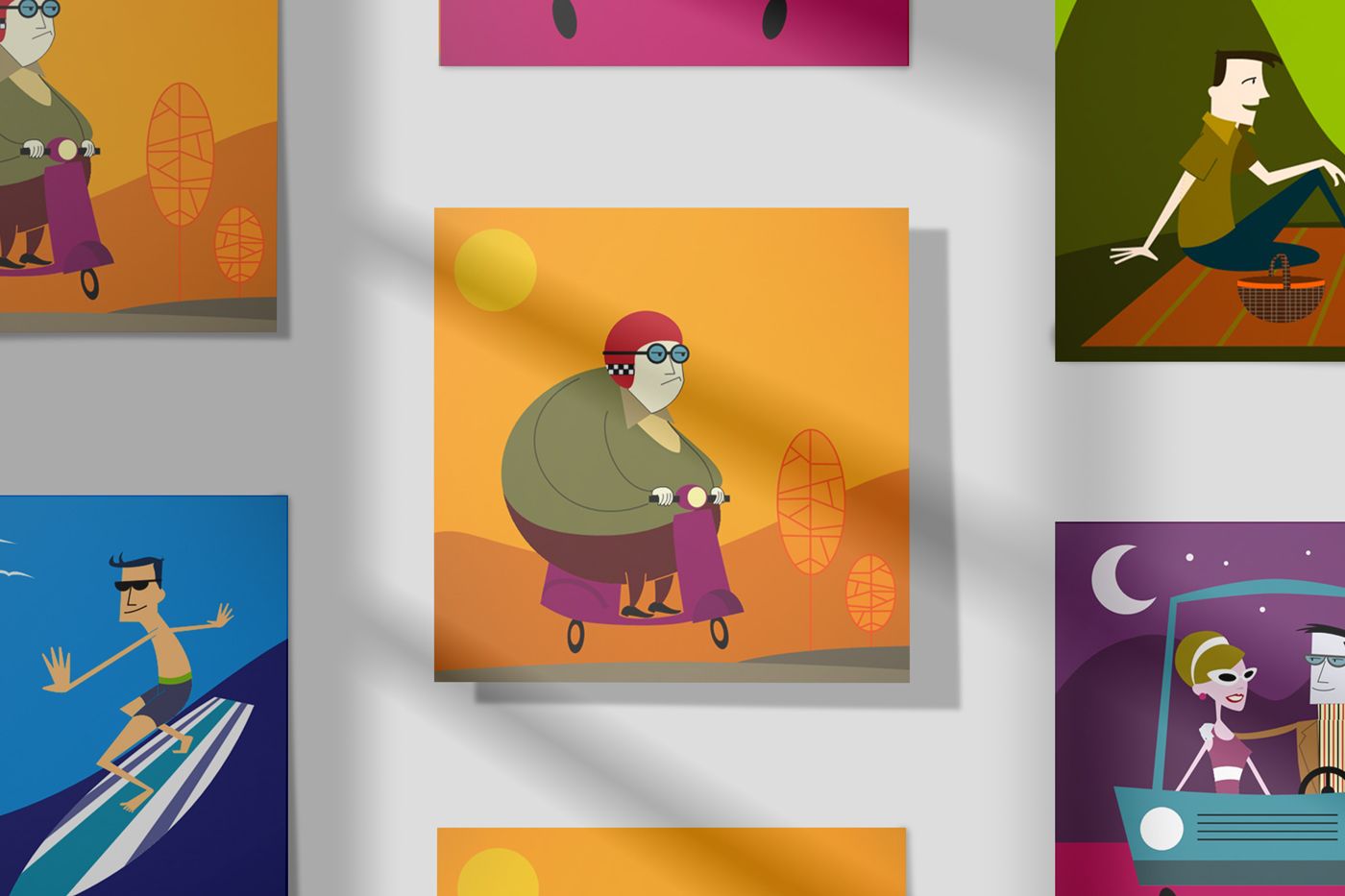 ilustracion retro vintage